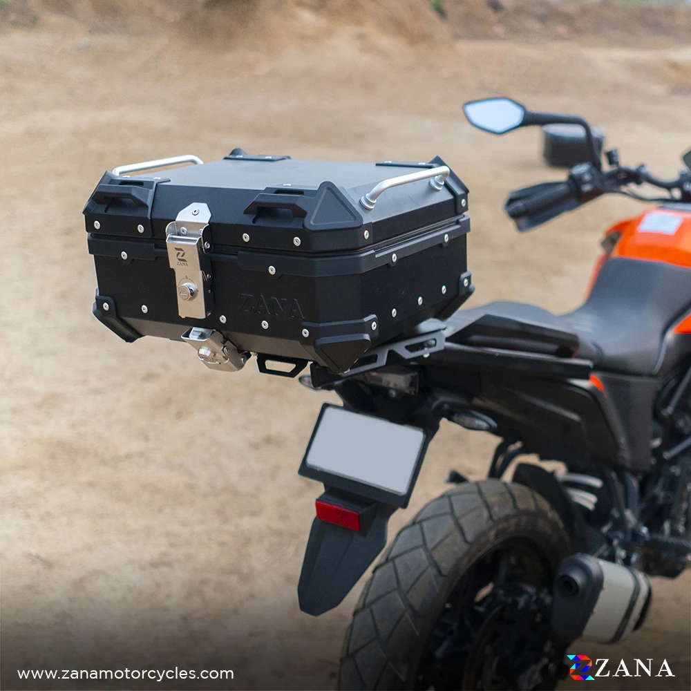 Universal Top Box Plasitc (50 Litre) R-Flat Black With Backrest For KTM ADV 390 (2025)